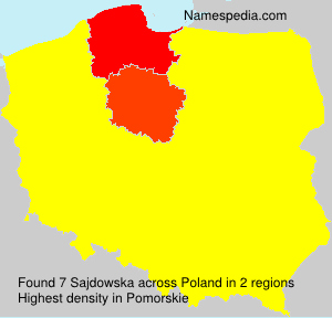 Surname Sajdowska in Poland Surname Sajdowska in Poland