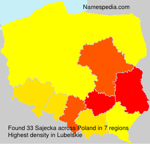 Surname Sajecka in Poland Surname Sajecka in Poland