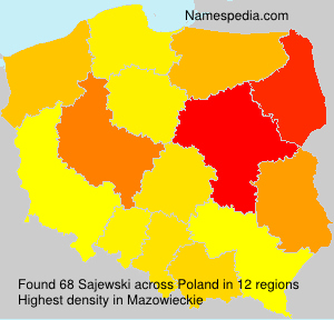 Surname Sajewski in Poland Surname Sajewski in Poland