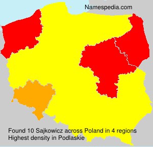 Surname Sajkowicz in Poland Surname Sajkowicz in Poland