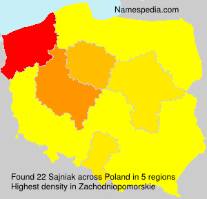 Surname Sajniak in Poland Surname Sajniak in Poland