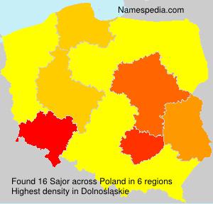 Surname Sajor in Poland Surname Sajor in Poland