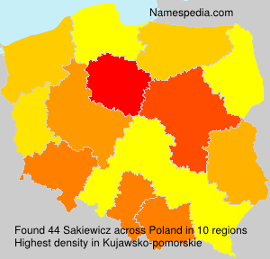 Surname Sakiewicz in Poland Surname Sakiewicz in Poland