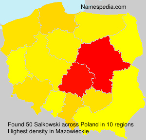 Surname Salkowski in Poland Surname Salkowski in Poland
