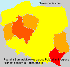 Surname Samardakiewicz in Poland Surname Samardakiewicz in Poland