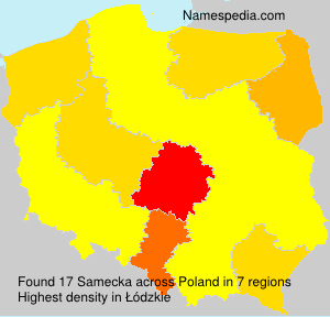 Surname Samecka in Poland Surname Samecka in Poland