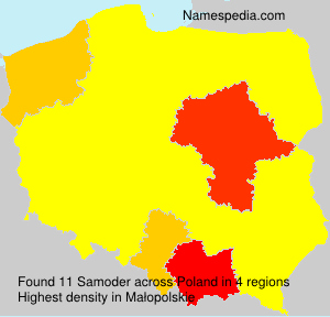 Surname Samoder in Poland Surname Samoder in Poland
