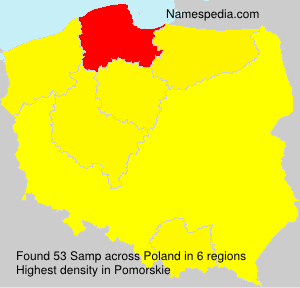 Surname Samp in Poland Surname Samp in Poland