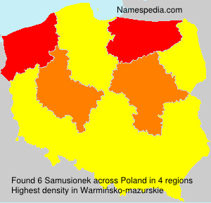Surname Samusionek in Poland Surname Samusionek in Poland