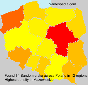Surname Sandomierska in Poland Surname Sandomierska in Poland