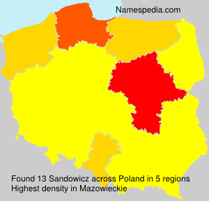 Surname Sandowicz in Poland Surname Sandowicz in Poland