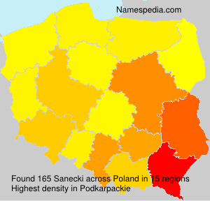 Surname Sanecki in Poland Surname Sanecki in Poland