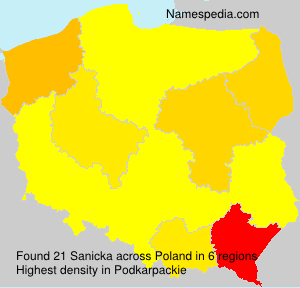 Surname Sanicka in Poland Surname Sanicka in Poland