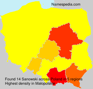 Surname Sanowski in Poland Surname Sanowski in Poland