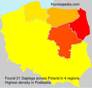 Surname Sapiega in Poland