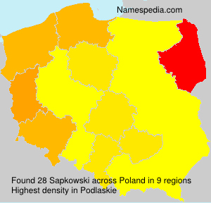 Surname Sapkowski in Poland Surname Sapkowski in Poland