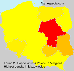 Surname Sapryk in Poland Surname Sapryk in Poland