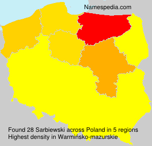 Surname Sarbiewski in Poland Surname Sarbiewski in Poland