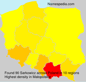 Surname Sarkowicz in Poland Surname Sarkowicz in Poland