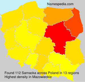Surname Sarnacka in Poland Surname Sarnacka in Poland