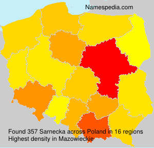 Surname Sarnecka in Poland Surname Sarnecka in Poland