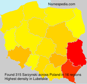 Surname Sarzynski in Poland Surname Sarzynski in Poland