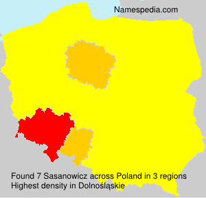 Surname Sasanowicz in Poland Surname Sasanowicz in Poland