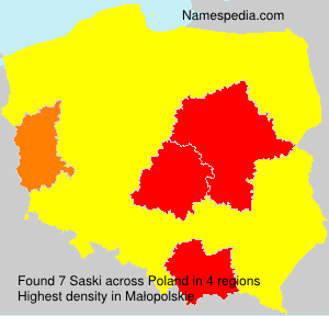 Surname Saski in Poland Surname Saski in Poland