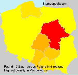 Surname Sator in Poland Surname Sator in Poland