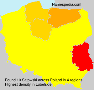 Surname Satowski in Poland Surname Satowski in Poland