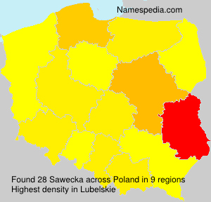 Surname Sawecka in Poland Surname Sawecka in Poland