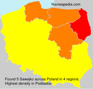 Surname Sawejko in Poland Surname Sawejko in Poland