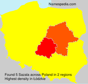 Surname Sazala in Poland Surname Sazala in Poland