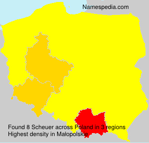 Surname Scheuer in Poland Surname Scheuer in Poland