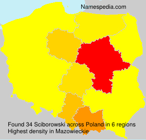 Surname Sciborowski in Poland Surname Sciborowski in Poland