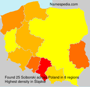 Surname Sciborski in Poland Surname Sciborski in Poland