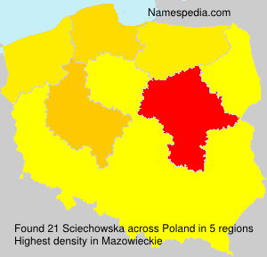Surname Sciechowska in Poland Surname Sciechowska in Poland