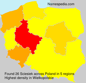 Surname Sciesiek in Poland Surname Sciesiek in Poland