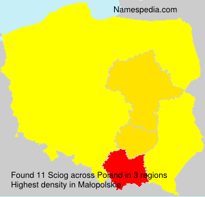 Surname Sciog in Poland Surname Sciog in Poland