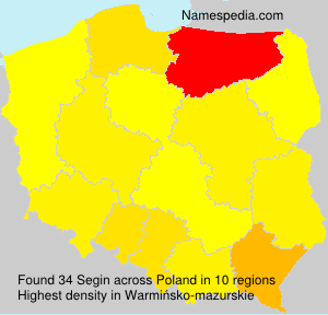 Surname Segin in Poland Surname Segin in Poland