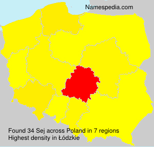 Surname Sej in Poland Surname Sej in Poland