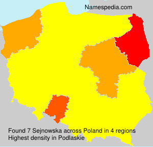 Surname Sejnowska in Poland Surname Sejnowska in Poland