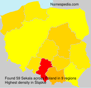 Surname Sekala in Poland Surname Sekala in Poland