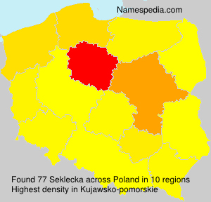 Surname Seklecka in Poland Surname Seklecka in Poland
