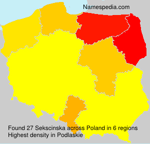 Surname Sekscinska in Poland Surname Sekscinska in Poland