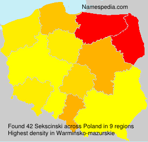 Surname Sekscinski in Poland