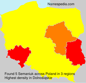 Surname Semaniuk in Poland Surname Semaniuk in Poland