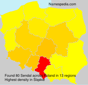 Surname Sendal in Poland Surname Sendal in Poland