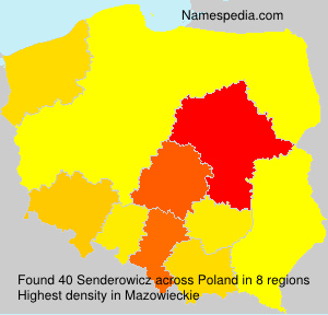 Surname Senderowicz in Poland Surname Senderowicz in Poland