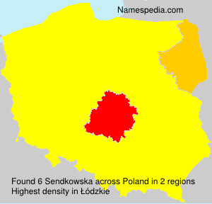 Surname Sendkowska in Poland Surname Sendkowska in Poland